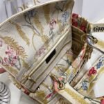 Dior Lady D-Lite Medium Bag Replica in Hibiscus Metallic Thread Embroidery - Image 8