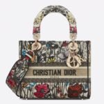 Dior Lady D-Lite Medium Bag Imitation in Mille Fleurs Embroidery
