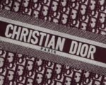 Dior Medium Book Tote Bag Fake in Bordeaux Dior Oblique Embroidery - Image 2