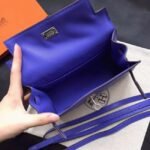 Blue Swift Leather Replica Hermes Kelly Danse Shoulder Bag - Image 8
