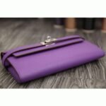 Purple replica Hermes Kelly Longue wallet - Image 6