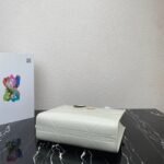 Prada Symbole Medium Bag Fake with Topstitching in White - Image 4