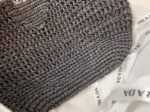 Prada Large Tote Bag Fake in Black Woven Raffia - Image 4