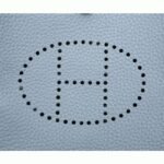 Blue Lin Color Fake Hermes Evelyne II TPM Compact Bag - Image 3