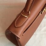 Brown Swift Fake Hermes Kelly Retourne 32cm Soft Leather Handbag - Image 5
