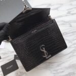CASSANDRA MONOGRAM CLASP BAG IN CROCODILE EMBOSSED SHINY LEATHER - Image 7
