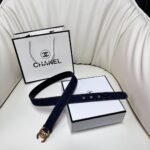 CHANEL Pre-Owned 1990s CC Turn-lock denim belt - Image 3