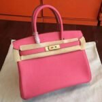 Rose Lipstick Colored Hermes Birkin 25cm Copy Bag