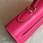 Rose Tyrien Epsom Fake Hermes Kelly 32cm Sellier Bright Tote - Image 8