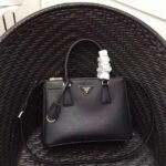 Prada Galleria Medium Bag Replica in Black - Image 6