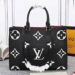 Louis Vuitton Monogram Empreinte OnTheGo MM Tote In Black