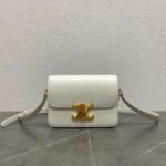 Top Quality Fake Celine Triomphe Teen Bag In White - Image 2