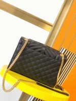 Fake Saint Laurent Envelope Large Bag Black - Image 6