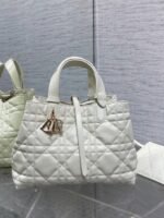 Dior Toujours Medium Bag Knockoff in White Macrocannage Calfskin - Image 4