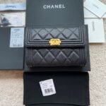 Chanel boy long wallet
