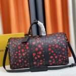Louis Vuitton X YK Bandouliere Keepall 50 Travel Bag In Red Infinity Dots