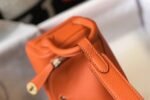 Replica Hermes Lindy Mini handbag in orange color - Image 5