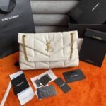 Saint Laurent Puffer Medium Chain Bag White Lambskin - Image 6