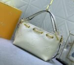 Louis Vuitton Monogram Empreinte Leather Bundle Bag In Cream - Image 5