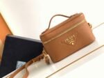 Prada Mini Vanity Bag Imitation in Brown - Image 5