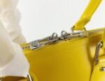 Louis Vuitton Epi Leather Alma PM Handbag In Cedrat Yellow With Jacquard Strap - Image 8