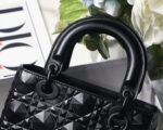 Dior Small Lady Dior My ABCDior Bag Fake in Black Calfskin with Diamond Motif - Image 7