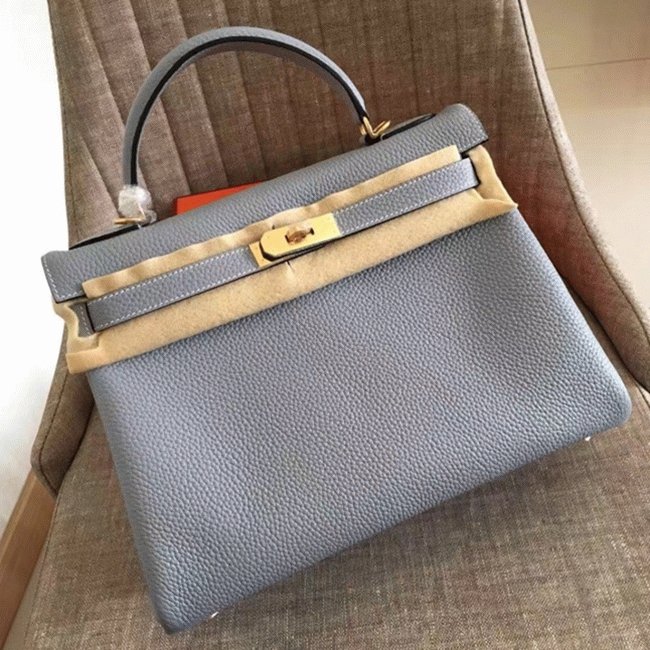 BB7F229C-4BC7-5C62-6729-798D665F08DF.jpg Blue Lin Clemence Replica Hermes Kelly Retourne 28cm Soft Tote - Image 1