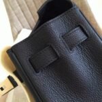 Black Clemence Copy Hermes Kelly Retourne 28cm Luxe Handbag - Image 5