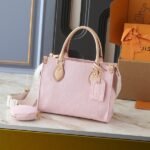 Monogram Denim OnTheGo PM In Washed Pink