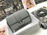 Dior 30 Montaigne Medium Bag Replica in Grey Ultramatte Grained Calfskin - Image 8