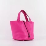 Rose red fake Hermes Picotin Lock handbag - Image 6