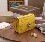 Replica Bvlgari Serpenti Forever Medium Shoulder Bag Yellow Calfskin - Image 8