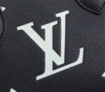 Louis Vuitton Bicolor Monogram Empreinte Leather Onthego PM Bag In Black And Beige - Image 9