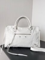 Knockoff Balenciaga Le City Medium Bag White Arena Lambskin - Image 2