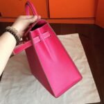 Rose Tyrien Epsom Fake Hermes Kelly 32cm Sellier Bright Tote - Image 6