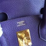 Iris Color Budget Knockoff Hermes Birkin 30cm Bag - Image 8