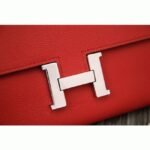 Red AAA fake Hermes Constance wallet - Image 8
