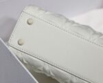 Dior Lady Dior Mini Bag Knockoff in White Calfskin with Diamond Motif - Image 10