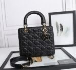 Dior Lady Dior Medium Bag Replica in Black - Image 4