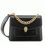 Replica Bvlgari Serpenti Forever Small Crossbody Bag with Chain Black