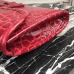 Top luxury dark red crocodile leather replica Hermes Jige Elan clutch bag - Image 3