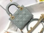 Dior Lady Dior Mini Chain Bag Replica with Chain in Grey - Image 6