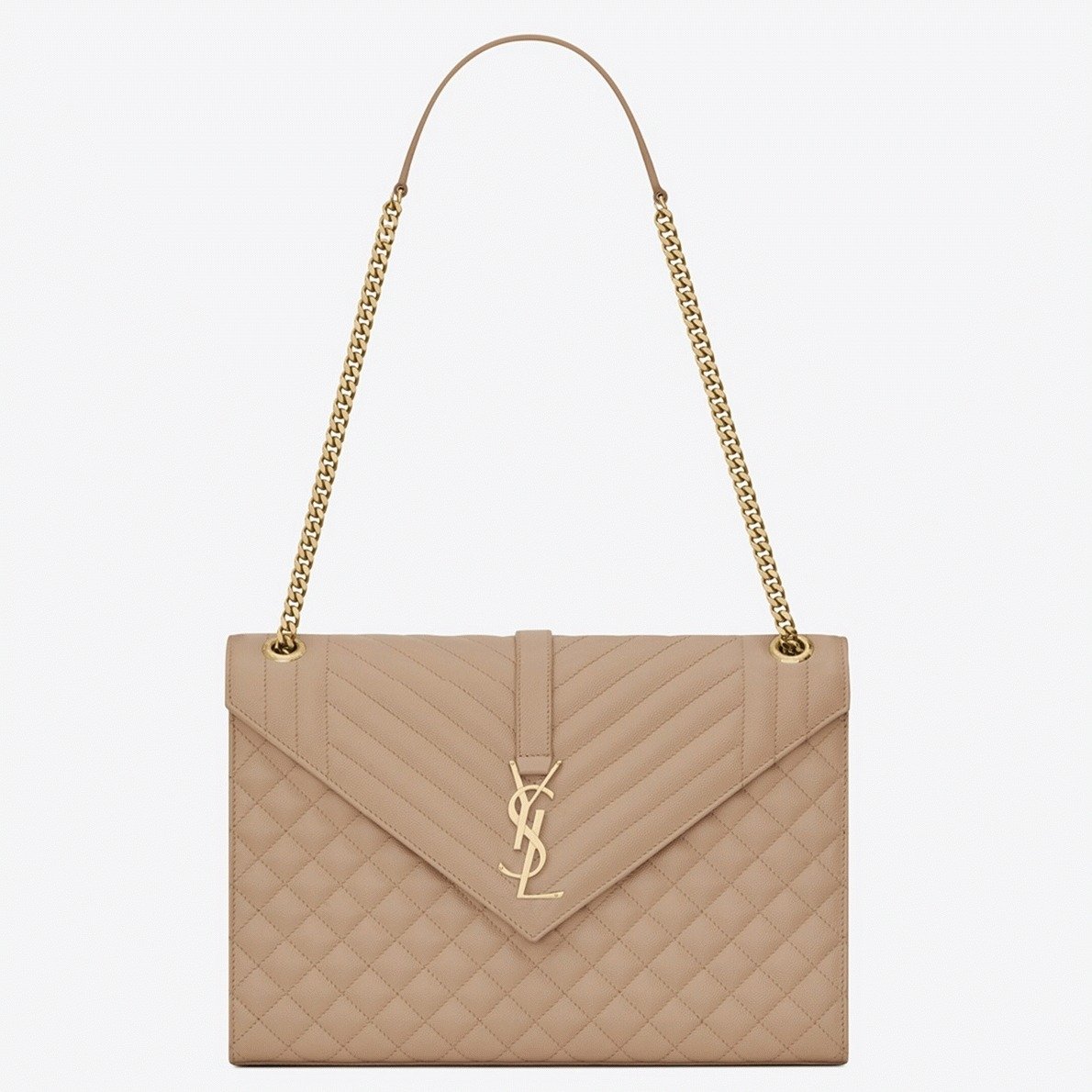 BF21C337-1D67-C426-DE91-90E7A309F9EE.jpg Replica Saint Laurent Envelope Large Bag Beige - Image 1