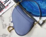 Dior Saddle Bag Knockoff in Denim Blue Grained Calfskin - Image 2