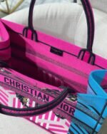 Dior Medium Book Tote Bag Fake in Pink D-Jungle Pop Embroidery - Image 9