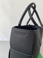 Fake Bottega Veneta Arco Medium Tote Black Intrecciato Calfskin - Image 9