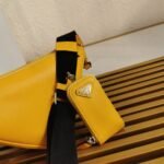 Prada Triangle Shoulder Bag Replica in Yellow - Image 7