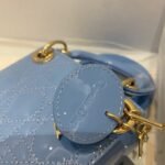 Dior Lady Dior Micro Bag Faux in Blue Patent Cannage Calfskin - Image 2