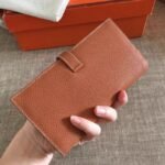 Brown Knockoff Designer Hermes Bearn Wallet - Image 8