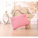 Pink Epsom Replica Hermes Kelly 20cm Graceful Bag - Image 4